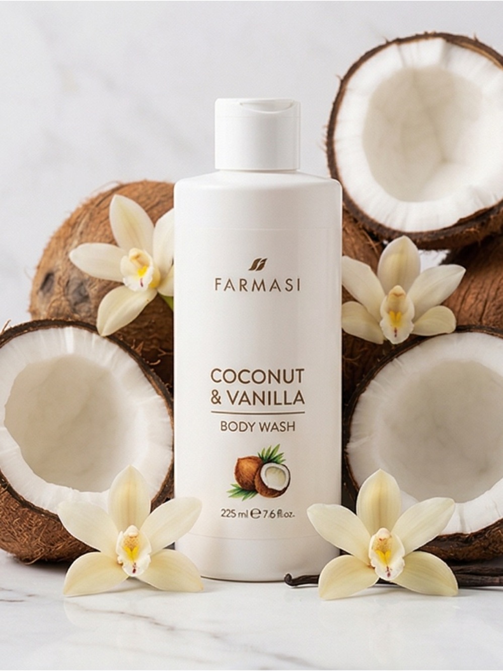 Farmasi Coconut & Vanilla Body Wash 7.6. Smells like a tropical vacay!